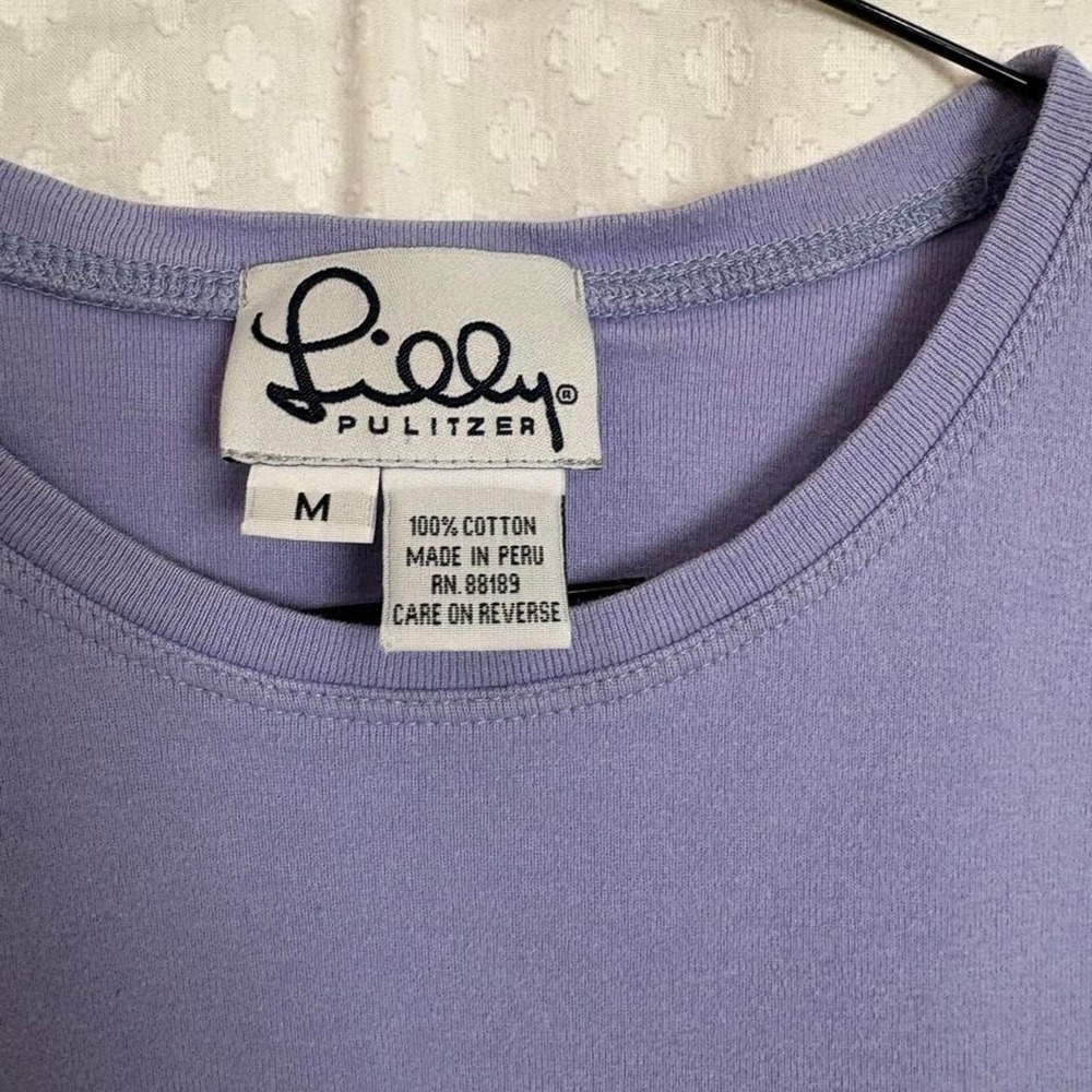 Vintage Lilly Pulitzer lavender fitted Teeshirt - Picture 2 of 2
